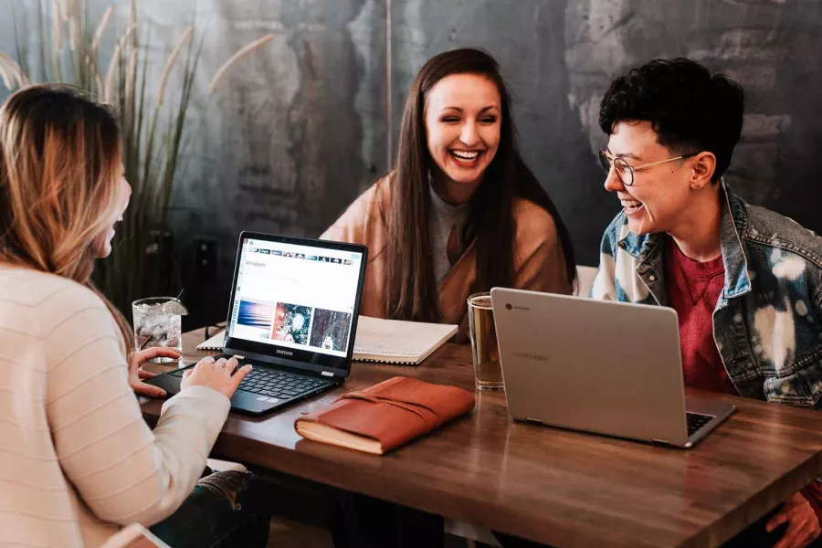 Women on laptops